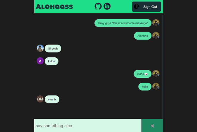 Alohaas Chat Application